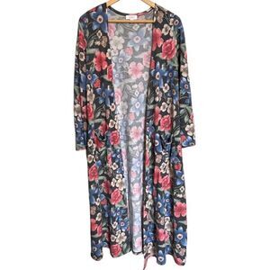 LuLaRoe Floral Sarah Cardigan Size Small